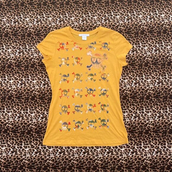 ☆ 2000s pirate skull baby tee ☆ - Picture 1 of 7